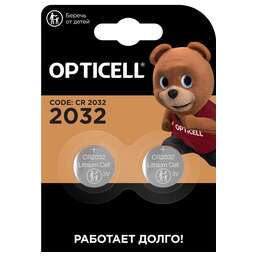 OPTICELL CR2032 Батарейка Professional 2032, 2 шт