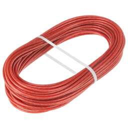 СИБРТЕХ Трос металлополимерный красный ПР-3.0, толщина 3.0 мм, моток 20 метров 47644