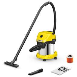 KARCHER Строительный пылесос WD 3 S V-15/4/20 1000Вт (уборка: сухая/сбор воды) желтый