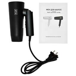 PUFF Фен для волос " -1301Bl", черный, 1,3 кВт