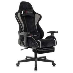 ZOMBIE Кресло игровое Drift/F черный/серый крестов. пластик подст.для ног