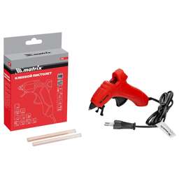 MATRIX Клеевой пистолет, 7 мм, 15 (60) Вт, 8 г/мин 93003