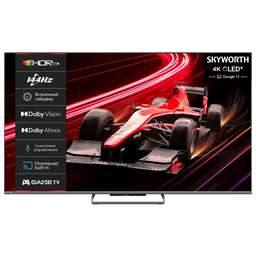 SKYWORTH 65" Телевизор 65Q77G QLED+, 4K Ultra HD, серый-металлик, СМАРТ ТВ, Google TV