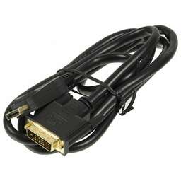 NINGBO Кабель Display Port DisplayPort (m) - DVI-D Dual Link (m), GOLD , 1.8м, блистер, черный