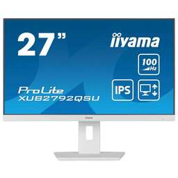 IIYAMA Монитор 27" ProLite XUB2792QSU-W6 белый IPS LED 0.4ms 16:9 HDMI M/M матовая HAS Piv 250cd 178гр/178гр 2560x1440 100Hz DP Quad HD 2K (1440p) USB 6.1кг
