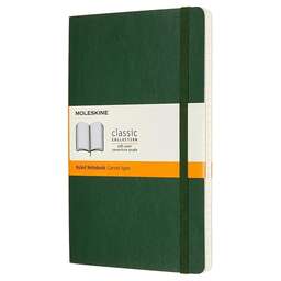 MOLESKINE Блокнот Classic Soft, 192стр, в линейку, мягкая обложка, зеленый [qp616k15]