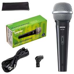 SHURE Микрофон проводной SV100-A 4.5м черный/серебристый