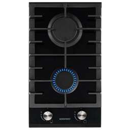 NORDFROST Газовая варочная панель HM 3023 B, 2 конфорки, закаленное стекло, черный