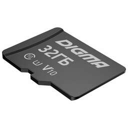 DIGMA Флеш карта microSDHC 32GB CARD10 V10 + adapter