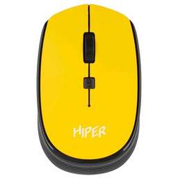 HIPER Мышь беспроводная HOMW-085 /1000-1600 dpi/оптический/4 кнопки/Soft-touch покрытие/USB-приемник/2,4 ГГц/батарея 1хАА/желтый (HOMW-085)