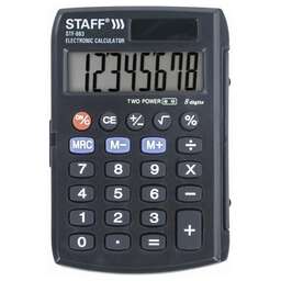 STAFF Калькулятор STF-883, 8-разрядный, черный