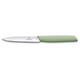 VICTORINOX Нож кухонный Swiss Modern (6.9006.1042) стальной универсальный лезв.100мм прямая заточка зеленый