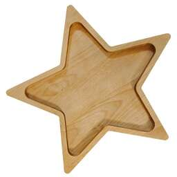 РОССИЯ 370636m Менажница Звёздочка 25х25х1,8 см, массив берёзы, покрыта маслом