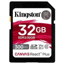 KINGSTON Флеш карта SDHC 32GB SDR2/32GB Canvas React Plus + adapter