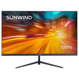 SUNWIND Монитор 23.8" SM-24FV222 черный VA 5ms 16:9 HDMI матовая 250cd 178гр/178гр 1920x1080 100Hz FreeSync VGA FHD 2.79кг