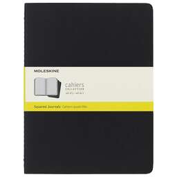 MOLESKINE Блокнот Cahier Journal, 120стр, в клеточку, черный [qp322]