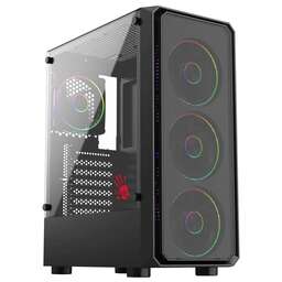 BLOODY Корпус CC-126 черный без БП ATX 8x120mm 2xUSB2.0 1xUSB3.0 audio bott PSU