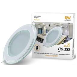 GAUSS Светильник 947111106, х 1шт, встроенный, врезной, белый