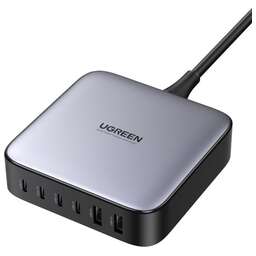 UGREEN Сетевое зарядное устройство CD271 (40914) Nexode 200W 2*USB-A+ 4*USB-C Desktop Charger (6-Port). Цвет: серый