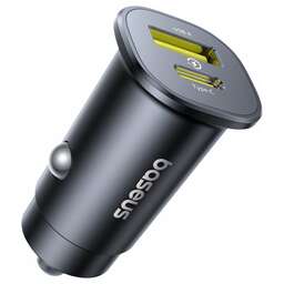 BASEUS АЗУ GoTrip DP1 Car Charger C+U 30Вт, черный (C00072300123-00)