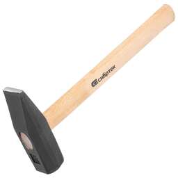 СИБРТЕХ Молоток слесарный 1500 г, квадратный боек, деревянная рукоятка 10223