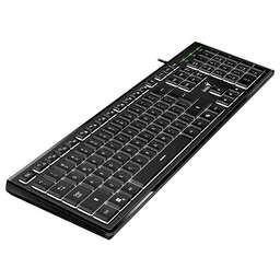 GENIUS Клавиатура проводная SlimStar 820 black (USB, подсветка) (31310055402)