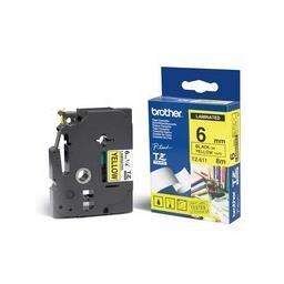 BROTHER Картридж ленточный TZE611 черный на желтом 6x8 для P-touch