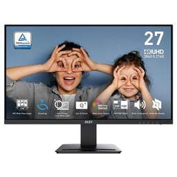 MSI Монитор 27" PRO MP273U Black (IPS, 3840x2160, HDMI+HDMI+DP, 4 ms, 178°/178°, 300 cd/m, 1000:1 (100M:1), 60Hz)