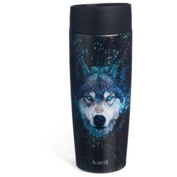 AGNESS ТЕРМОКРУЖКА "ВОЛК" 360МЛ, КОЛБА НЕРЖ.СТАЛЬ 18/10 709-111