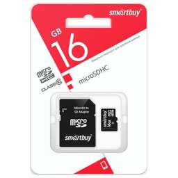 SMARTBUY (SB16GBSDCL10-01LE) MicroSDHC16GB Class10 LE + адаптер