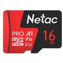 NETAC Карта памяти microSDHC UHS-I U1 P500 Extreme Pro 16 ГБ, 90 МБ/с, Class 10, NT02P500PRO-016G-S, 1 шт., без адаптера