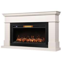 ROYAL THERMO Каминокомплект: Очаг Aurora RTFP/P-AR40LS, портал California 42/40/36, молочный