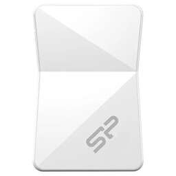 SILICON POWER Флешка USB Touch T08 32ГБ, USB2.0, белый [sp032gbuf2t08v1w]