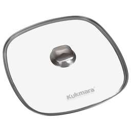 KUKMARA с28-2т112 стекл квадр 28х28см нерж/руч с деколью