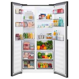 WEISSGAUFF Холодильник двухкамерный WSBS 550 Built-in NoFrost Inverter Full No Frost, Side by Side, инверторный, черный