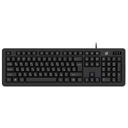 OKLICK Клавиатура Оклик K175 черный USB Multimedia кабель 1.8м