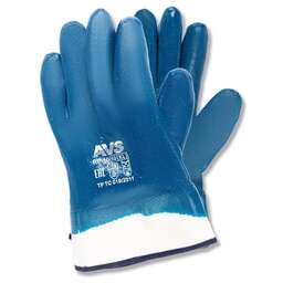 AVS TOOLS Перчатки нитриловые полный облив МБС (синие, краги) 1 пара AVS RP-10