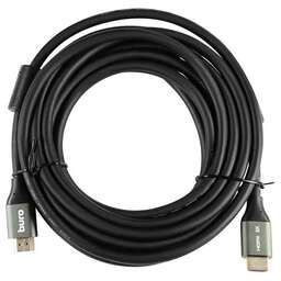 BURO Кабель аудио-видео HDMI (m)/HDMI (m) 5м. феррит.кольца позолоч.конт. черный (BHP-HDMI-2.1-5G)