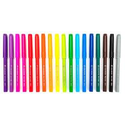 DELI Фломастеры EC10013 ColoRun Вентилируемый 18цв. пакет с европодвесом