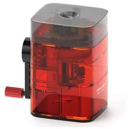 DELI Точилка для карандашей механическая 71162Red 1 отверстие пластик красный