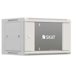 БАСТИОН Шкаф коммутационный SKAT TB-9W660GF-G 4420 настенный, стеклянная передняя дверь, 9U, 600x500x600 мм