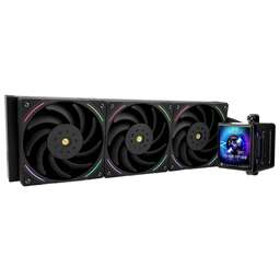 THERMALRIGHT Система водяного охлаждения Elite Vision 360 ARGB Soc-AM5/AM4/1200/1700/1851 черный 4-pin 27.7dB Al LCD Ret (E-VISION-360-BL-ARGB)
