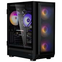ZALMAN Корпус MidiTower I6 black (ATX, без БП, RGB, USB2.0 Type-A + USB3.0 Type-A + USB3.2 Type-C) ( I6 BLACK)