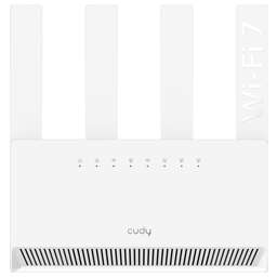 CUDY Маршрутизатор BE3600 Gigabit Wi-Fi 7 Router Dual Band Mesh Router, Chipset Broadcom, 802.11be/ax/ac/a/b/g/n, 2882Mbps at 5GHz + 688Mbps at 2.4GHz, 4 x 10/100/1000Mbps Ports, 4 x 5dBi fixed antennas, WiFi router/AP/ Repeater/WISP Mode, PPTP/L2TP/OpenVPN/WireGuard, MLO, MU-MIMO