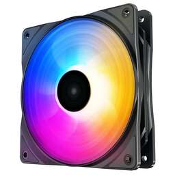 DEEPCOOL Вентилятор RF120FS LED 120x120x25мм (96шт./кор, PWM, Color LED подсветка, 500-1500об/мин) Retail