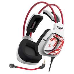 A4TECH Наушники с микрофоном Bloody G575 Naraka белый/красный 2м мониторные USB оголовье (G575 NARAKA)