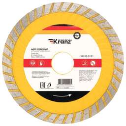 KRANZ (KR-90-0131) Диск алмазный отрезной Turbo волна 125x22,2x2x10мм