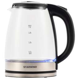 STARWIND SKG4777, 2000Вт, черный и прозрачный
