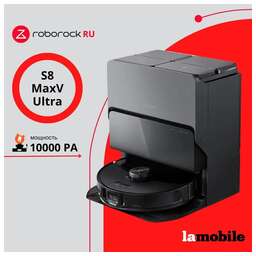 ROBOROCK Робот-пылесос S8 MaxV Ultra, 60Вт, черный/черный [s8mvu52-02]