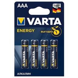 VARTA Батарея Energy LR03 BL4 Alkaline AAA (4шт) блистер